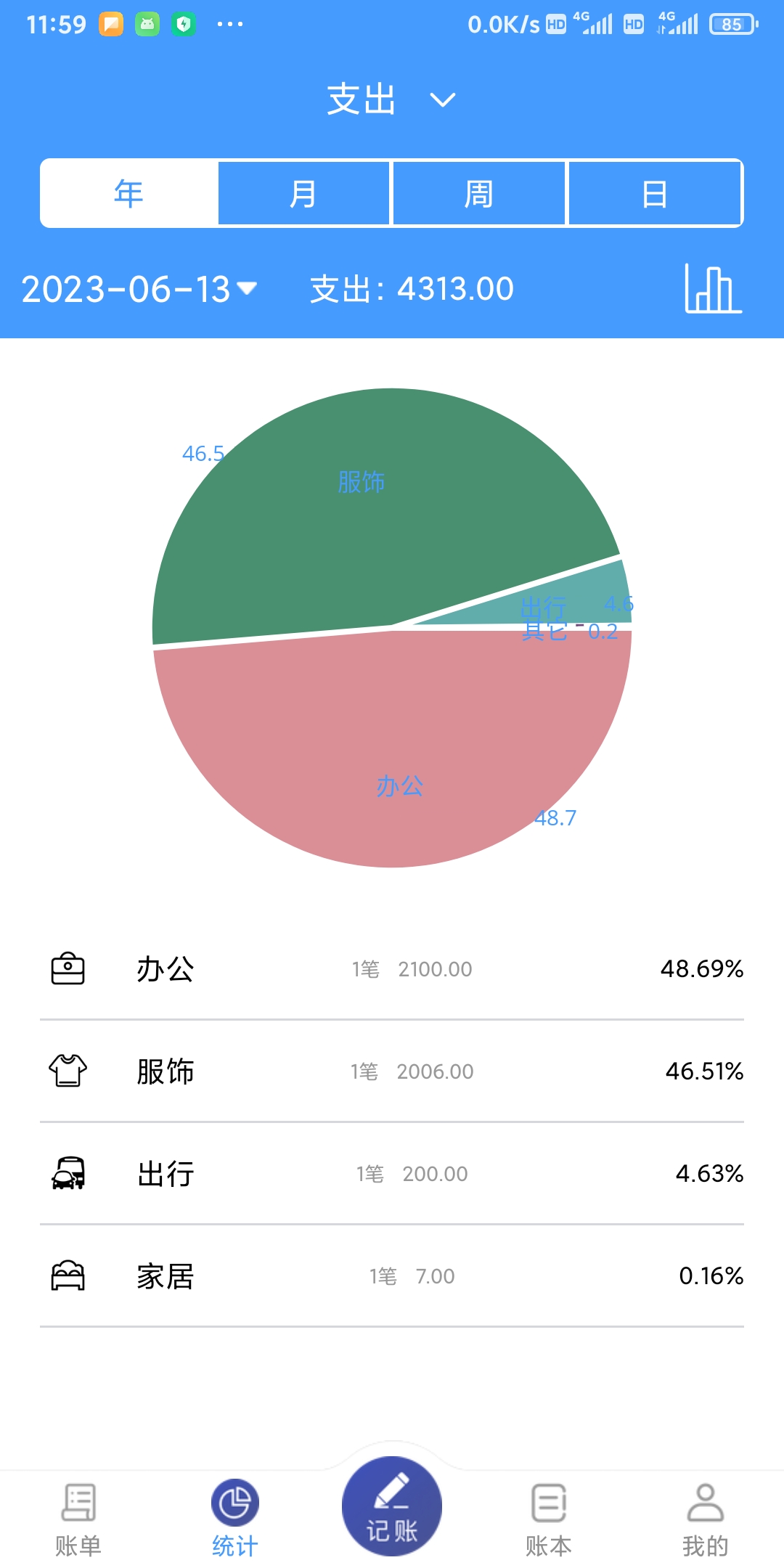 福霖记账APP截图1