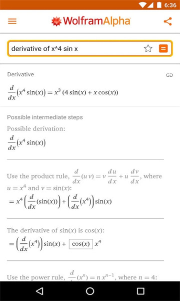 Wolfram Alpha截图1